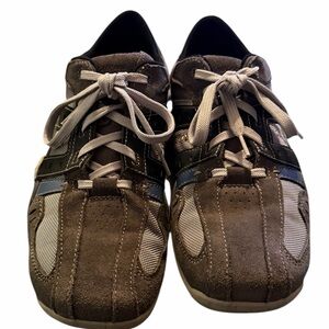 Skechers‎ Men’s Suede Mesh Walking Sneakers Brown Blue Size 11.5 Trail Comfort
